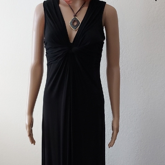 Black Stretch Maxi Dress - Picture 2 of 4